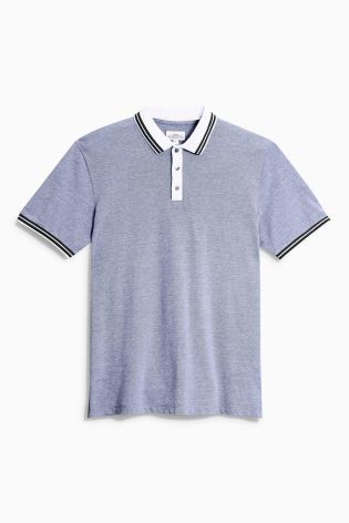 Blue Tipped Oxford Polo